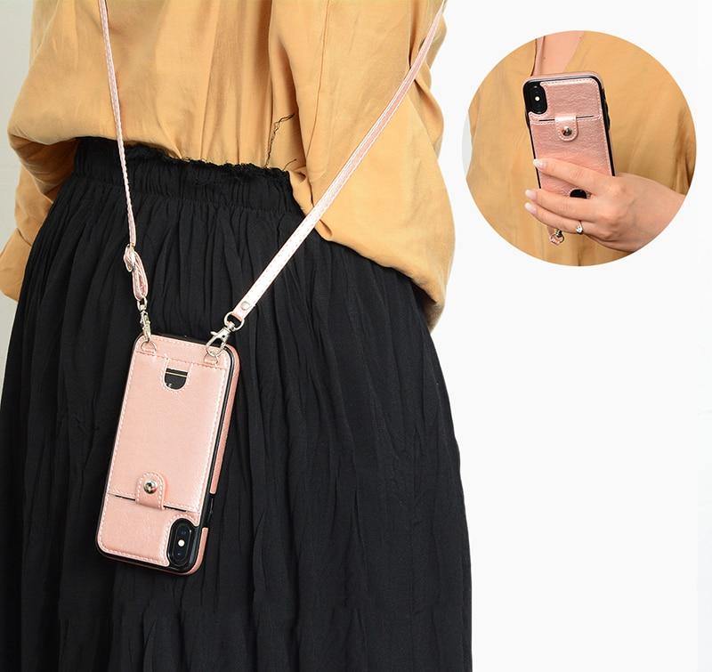 Shoulder Strap Mobile Phone hand Purse Holder For Samsung Galaxy - PhoneWalletCases.com