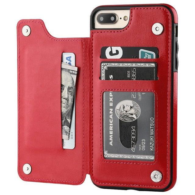 Luxury Slim Fit Business Wallet Cover For iPhone - PhoneWalletCases.com
