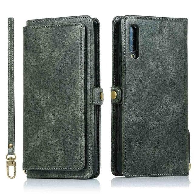 Vintage Leather Wallet Case Phone Case For Samsung Galaxy - PhoneWalletCases.com