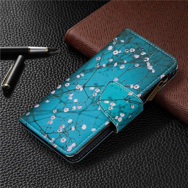 Leather Zipper Wallet Mobile Phone Case For iPhone - PhoneWalletCases.com