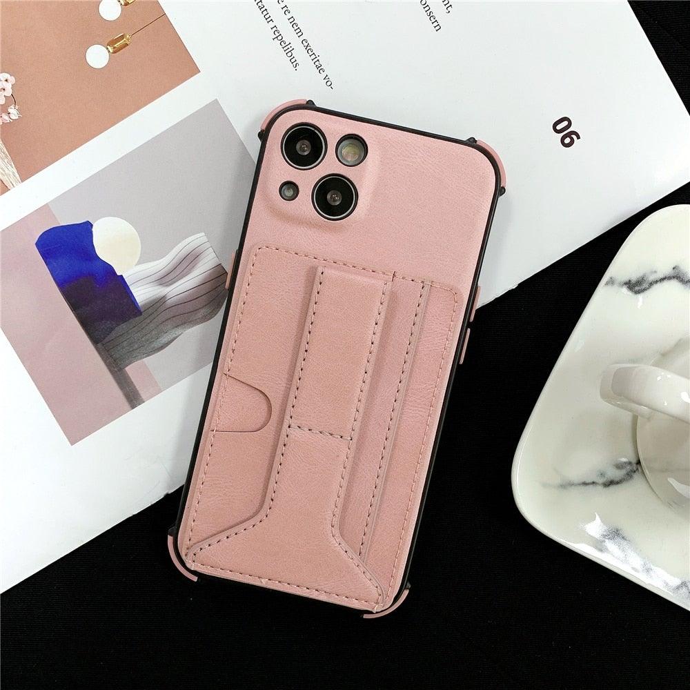 Luxury Business Wallet Case For iPhone 13 Pro Max 12 Mini 11 XR X XS Max - PhoneWalletCases.com